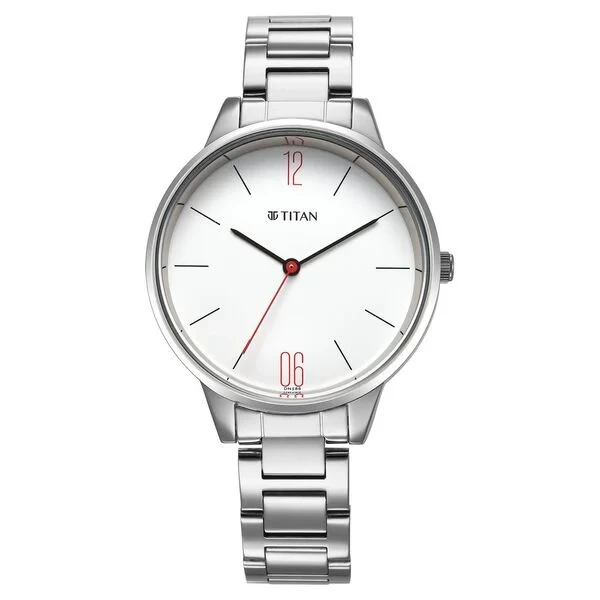 Titan Quartz Analog White Dial Watch for Women ns2648sm09 Women's Watch