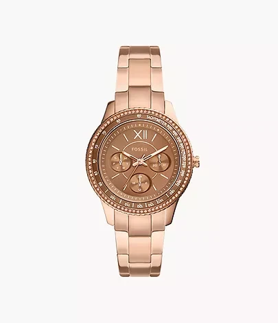Stella Sport Multifunction Rose Gold-tone Stainless Steel Watch