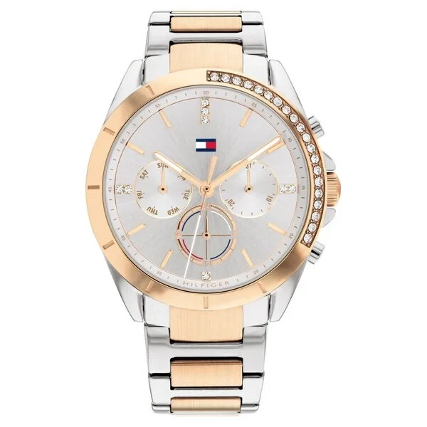 Tommy Hilfiger Quartz Multifunction Grey Dial Stainless Steel Strap Watch for Women neth1782387 Women's Watch