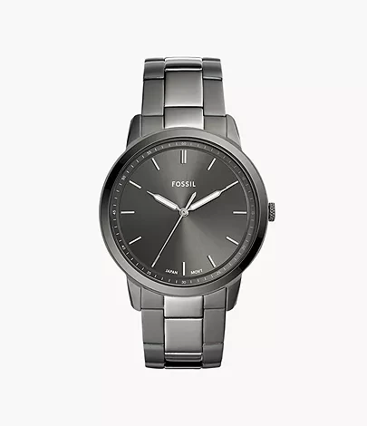 The Minimalist Three-Hand Smoke Stainless Steel Watch