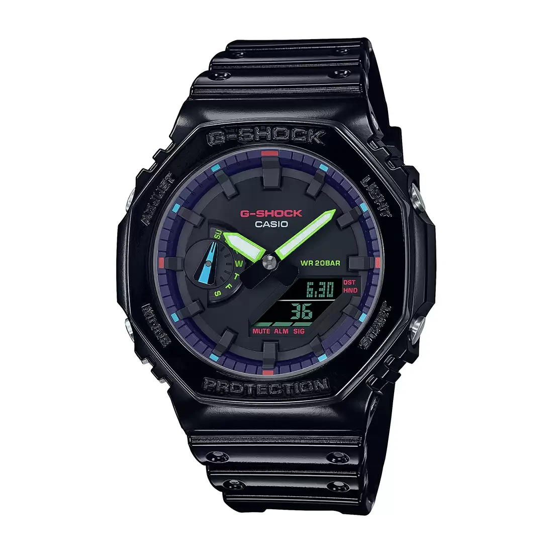 G-SHOCK GA-2100RGB-1ADR - G1367 Virtual Rainbow Digital Men's Watch