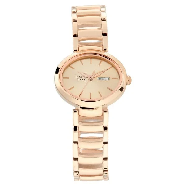 Titan Raga Viva Rose Gold Dial Women Watch With Metal Strap ns2620wm01 Women's Watch