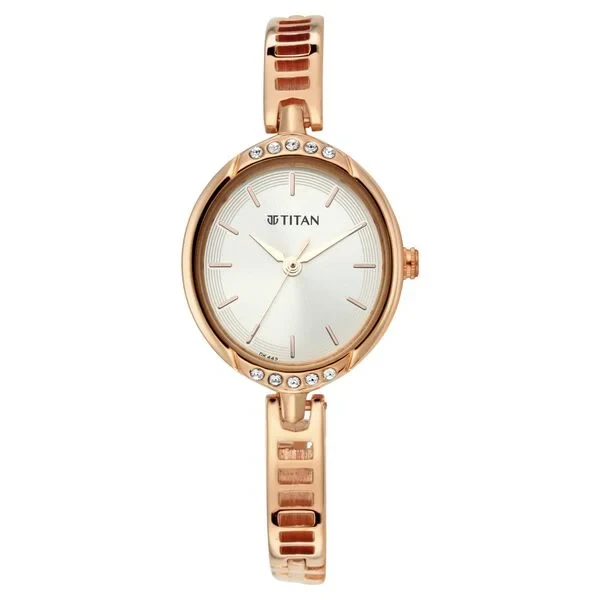 Titan Quartz Analog Silver Dial Metal Strap Watch for Women ns2637wm01 Women's Watch