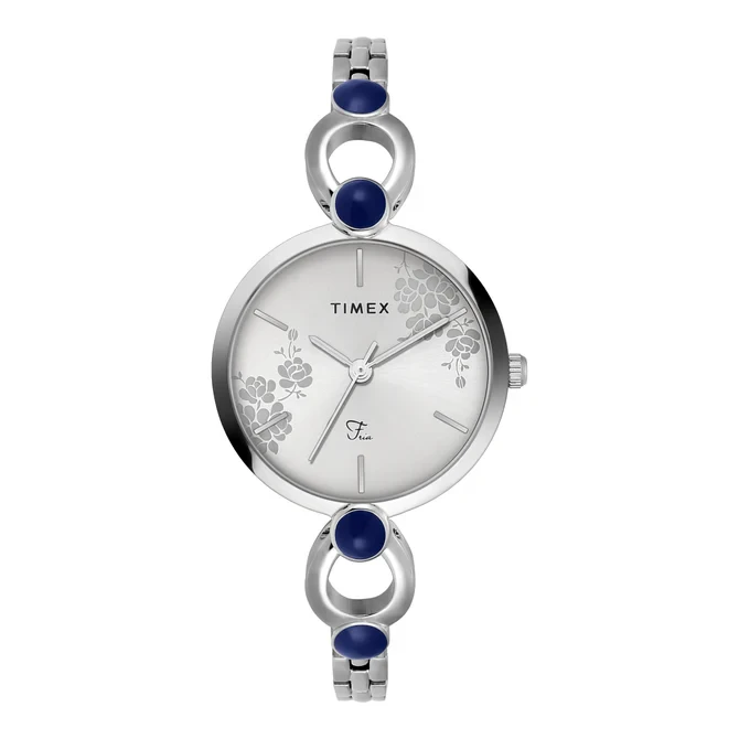 TIMEX Women Silver Round Dial Analog Watch - TWEL18108